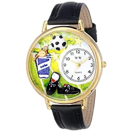 即納 最大半額 Whimsical Watches Unisex G Soccer Black Leather Watch 大幅値下 メール便ok 日本製 Trmetais Com Br