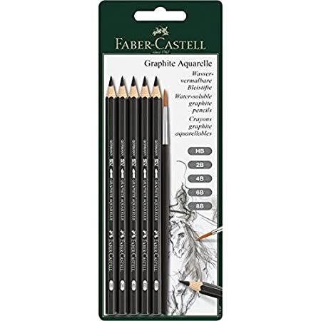 激安超安値 Aquarelle Graphite Faber-Castell Water-soluble wi 5 of set assorted Pencils 色鉛筆