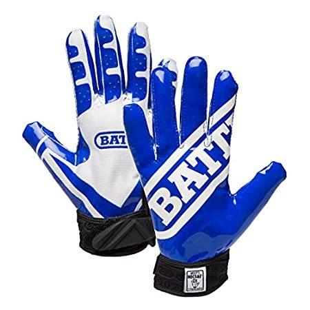 Battle Ultra-Stick Receiver Gloves Youth 最大73%OFFクーポン Blue X-Large 売れ筋 - White Royal
