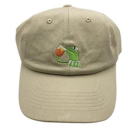 豪華 Kermit The Frog Dad Hat Baseball Cap Sipping Sips Drinking Tea Champion Adj 海外輸入 Etechnologies Shop