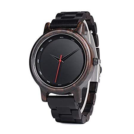 安い購入 Casual Mens Watches Wooden Simple Circle Red Hand Made Wood Ebony Wrist Wat 全国組立設置無料 Www World Of Heating De