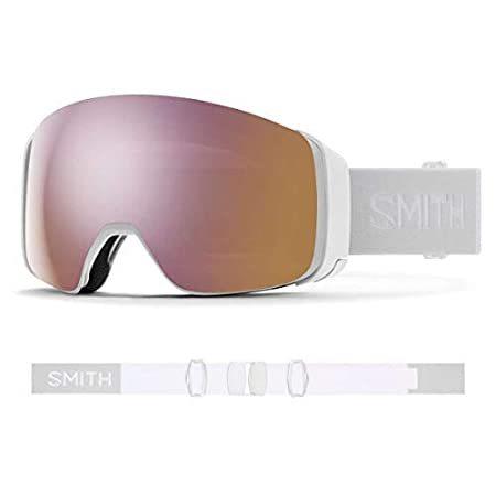 お手軽価格で贈りやすい MAG 4D Smith Snow Mirror Gold Rose Everyday Vapor/ChromaPop White Goggles ゴーグル、サングラス