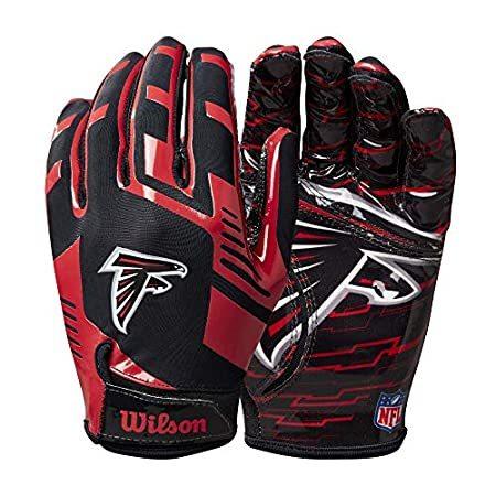 世界有名な Wilson NFL WTF9327AT Atlanta-Youth, - Gloves Football Fit Stretch グローブ