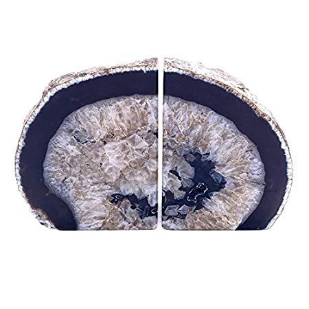 Web限定 Agate Bookends Black Agate Bookends Rock Formation Geode Bookends Open 訳ありセール格安 Vulkanvegas Derbyde Ae