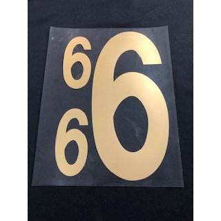 背番号3点セット金20cm アイロン転写用カット済みラバーシート : ポリ