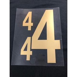 背番号3点セット金25cm アイロン転写用カット済みラバーシート : ポリ