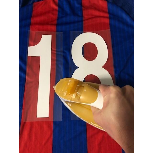 背番号3点セット銀25cm アイロン転写用カット済みラバーシート : ポリ