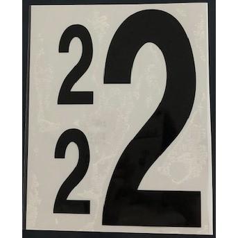 背番号3点セット黒25cm アイロン転写用カット済みラバーシート