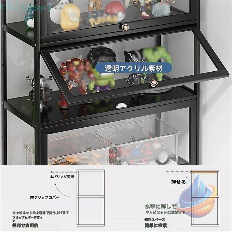 ネット ケース ポイント 3 倍!12 月限定!店舗の人気商品! アクリル製ディスプレイキャビゾンチー四面透明 竹枠 アクリル 気密性と防塵性 フィギュア