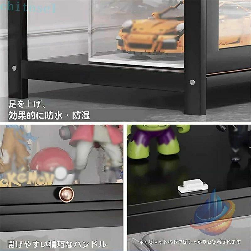 ネット ケース ポイント 3 倍!12 月限定!店舗の人気商品! アクリル製ディスプレイキャビゾンチー四面透明 竹枠 アクリル 気密性と防塵性 フィギュア