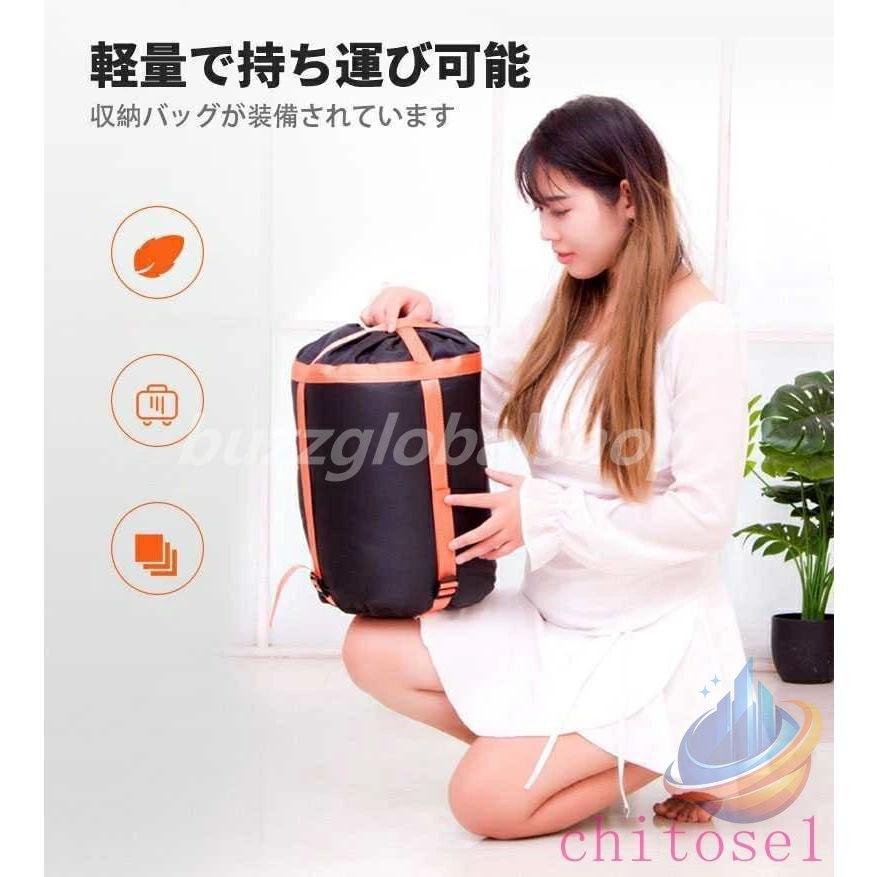 アウトドア 車中泊 撥水 usb給電式 寝袋 シュラフ 電熱寝袋 type-c 