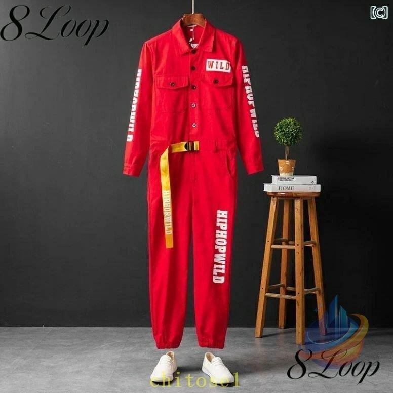 メンズ 春秋 レディース ツナギ 作業服 プリント ジャンプスーツ 個性的 オーバーオールゾンチーふんわり オールシーズン 洗える 快適 使いやすい おしゃれ 便利