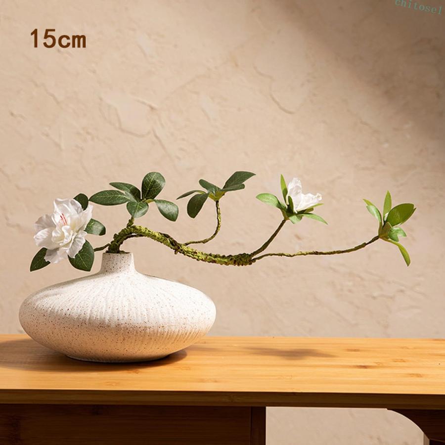 造花 フェイクグリーン 和風 インテリア ミニ盆栽 茶室 玄関 花瓶挿し 禅テイストゾンチー新古典スタイル 人工観葉植物 和モダン アンティーク 花瓶 カラー2