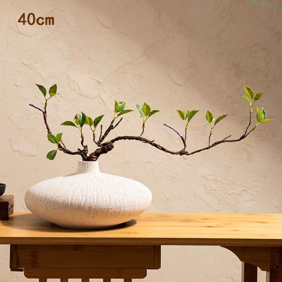 造花 フェイクグリーン 和風 インテリア ミニ盆栽 茶室 玄関 花瓶挿し 禅テイストゾンチー新古典スタイル 人工観葉植物 和モダン アンティーク 花瓶 カラー2