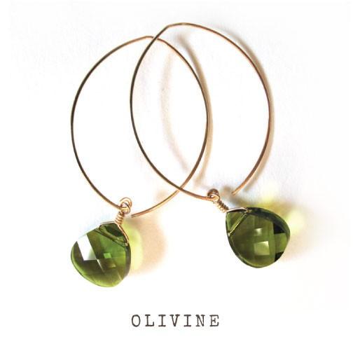 CLASSIC DROPS　OLIVINE　14K GOLD FILL　 | 