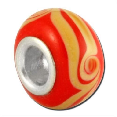 バブルルルビーズ（Bauble LuLu beads） Warm Red Spin、パンドラ（Pandora）、トロールビーズ（Trollbeads）等幾通りものカスタマイズ可能！ | 