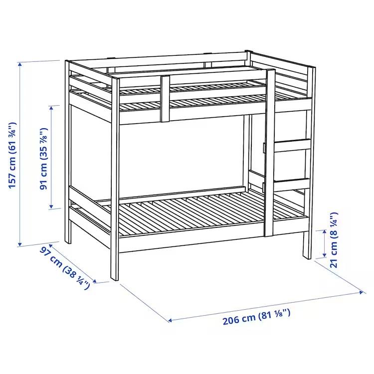 イケア（IKEA） IKEA - - MYDAL -ミーダル- 2段ベッドフレーム パイン