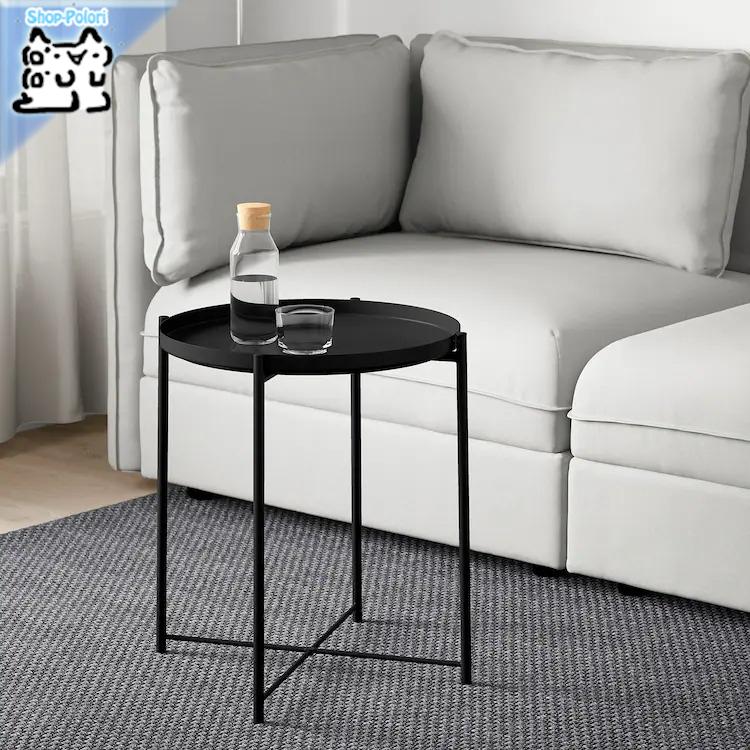【配送出来ます】新品未使用品 IKEA GLADOMトレイテーブル コーヒーテーブル 3個セット（近くなら配送も可能です。宅配もお問合せ下さい） GLADOM グラドム トレイテーブル, ダークグレーグリーン, 45x53 cm - IKEA