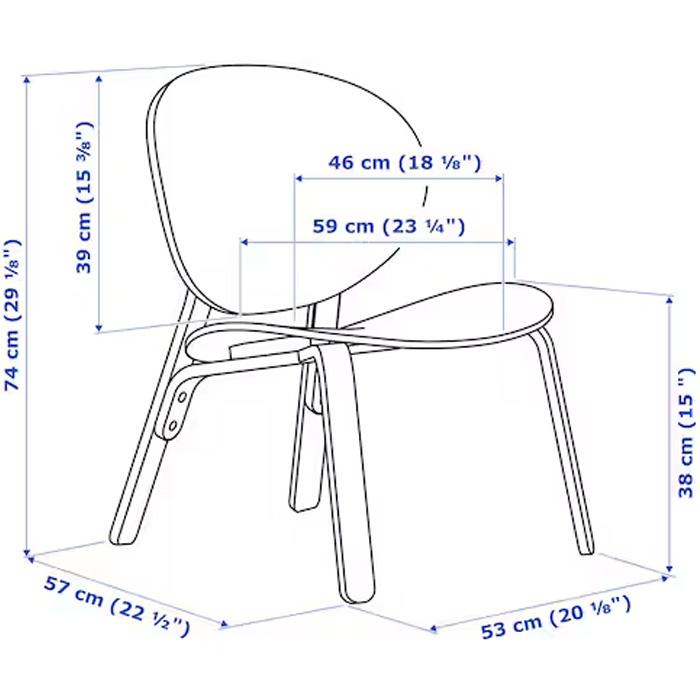 IKEA Original FROSET -フローセット- イージーチェア ホワイトステインオーク材突き板 74 cm｜polori｜05