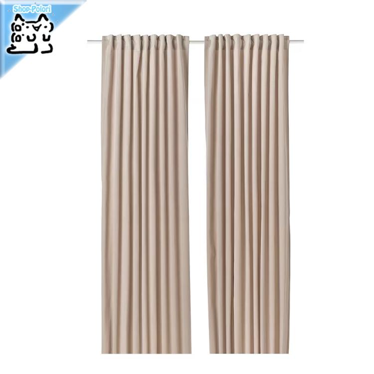 ベージュカーテン　オーダー用　IKEA 2セット イケア（IKEA） IKEA - - SANELA -サネーラ- 遮像・採光カーテン 1組