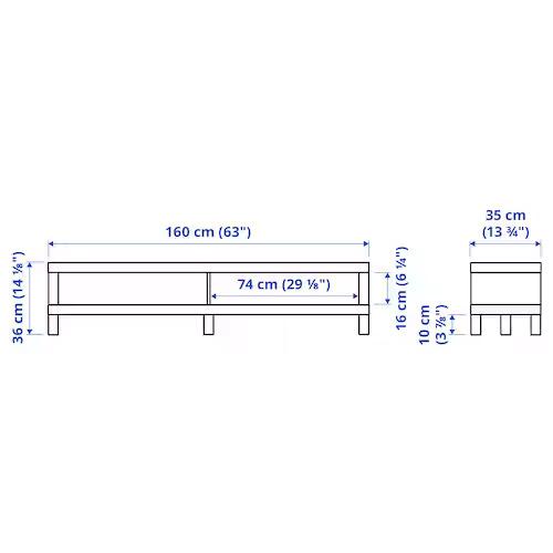 IKEA -イケア- LACK - ラック - テレビ台 ホワイト オーディオラック 160x35x36 cm (104.989.28)｜polori｜06