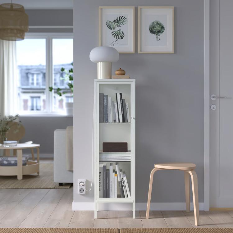 IKEA ディスプレイケース BAGGEBO バッゲボー　ディスプレイラック BAGGEBO バッゲボー コレクションケース, メタル/ホワイト, 34x30x116