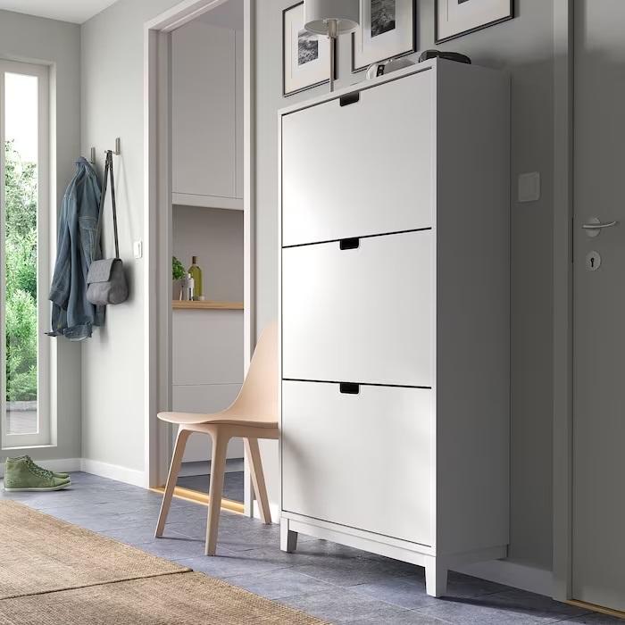 イケア IKEA - STALL -ステル- シューズボックス3段 ホワイト イケア IKEA - STALL -ステル- シューズボックス3段 ホワイト