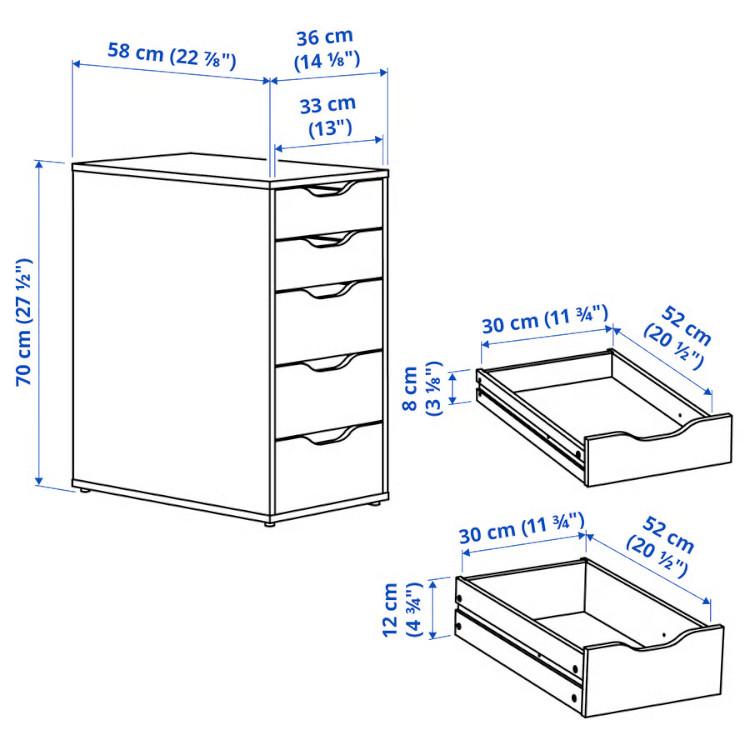 イケア（IKEA） IKEA - - ikea ワゴン ALEX -アレクス- 引き出し
