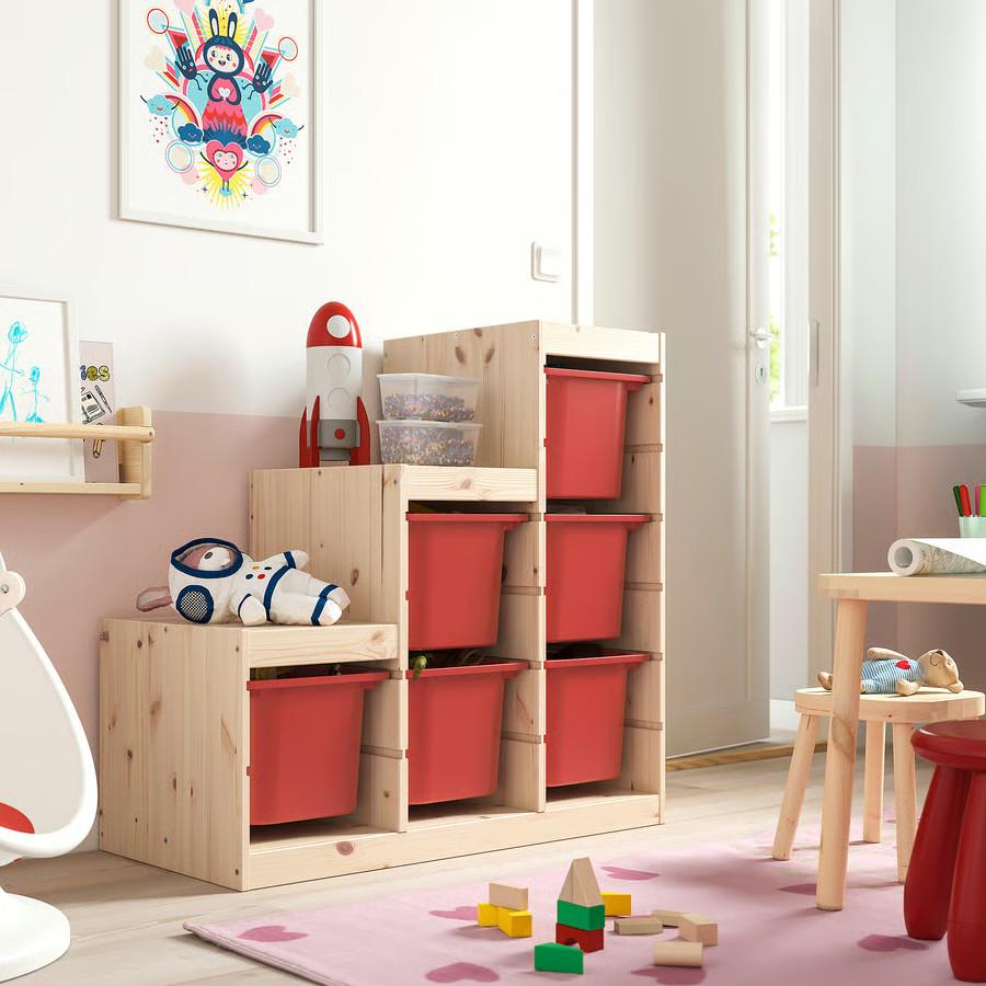 IKEA イケア トロファスト ＋ トミカ棚 6段 中古】IKEA イケア トロ
