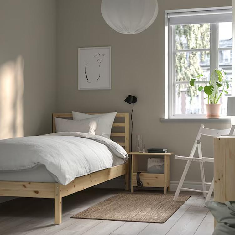 IKEA イケア　ベッドフレーム　TARVA  ダブル　マットレス付き TARVA タルヴァ ベッドフレーム, パイン材, 120x200 cm - IKEA