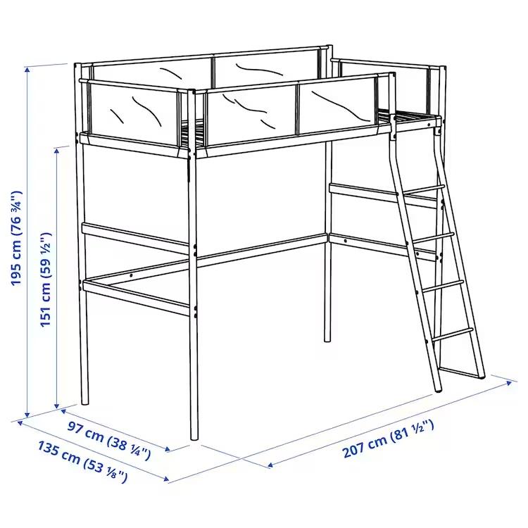 イケア IKEA - VITVAL -ヴィトヴァル- ロフトベッドフレーム イケア IKEA - VITVAL -ヴィトヴァル- ロフトベッドフレーム