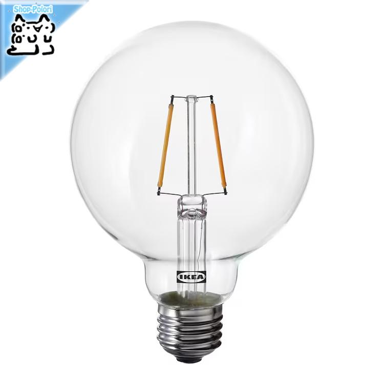 【tomdog】IKEA LUNNOM LED電球　セット売り Ikea Lunnom Led Bulb-Shaped Pink Clear Glass 5