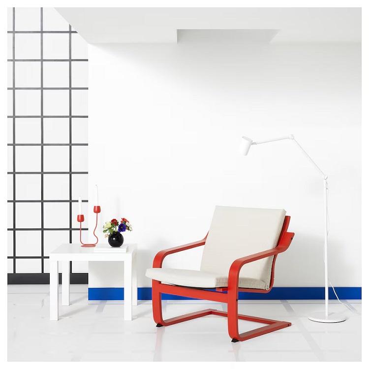 美品！IKEA イケア POÄNG ポエング ロッキングチェア パーソナルチェア リビングチェア 椅子 イス POÄNG ポエング ロッキングチェア, ブラックブラウン/グンナレド