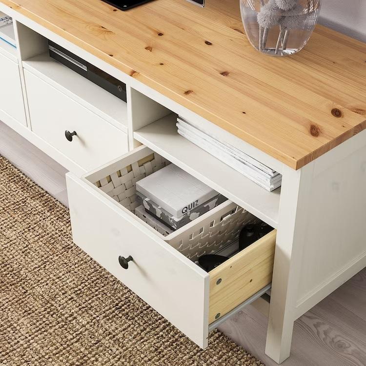 【IKEA -イケア-】HEMNES -ヘムネス- テレビ台 ホワイトステイン/ライトブラウン 148x47x57 cm (304.135.27)｜polori｜03