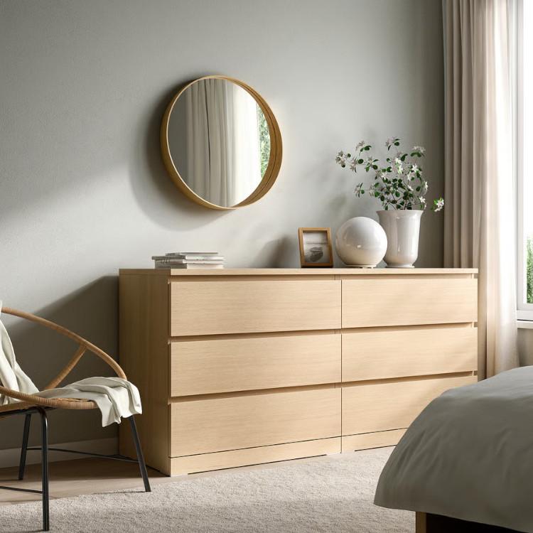 イケア（IKEA） STOCKHOLM ストックホルム ミラー 鏡 オーク材突き板