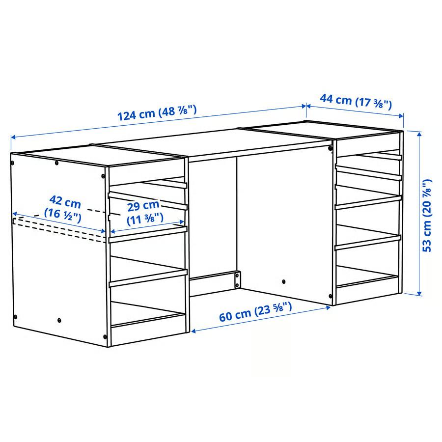 イケア（IKEA） TROFAST トロファスト 組み合わせデスク 棚付き