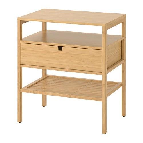 IKEA Original NORDKISA ベッドサイドテーブル 竹 60x40 cm｜polori｜02