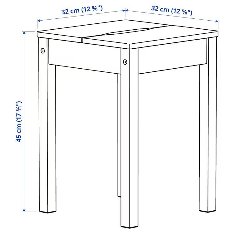 イケア（IKEA） IKEA - - HAUGA -ハウガ- スツール ホワイト 32x45 cm
