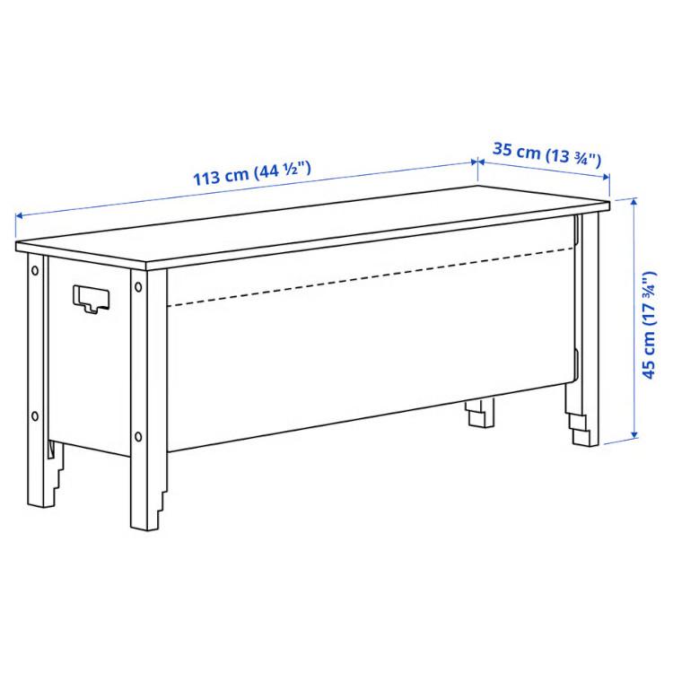 イケア（IKEA） IKEA - - OMMJANGE -オッミェンゲ- ベンチ 収納付き