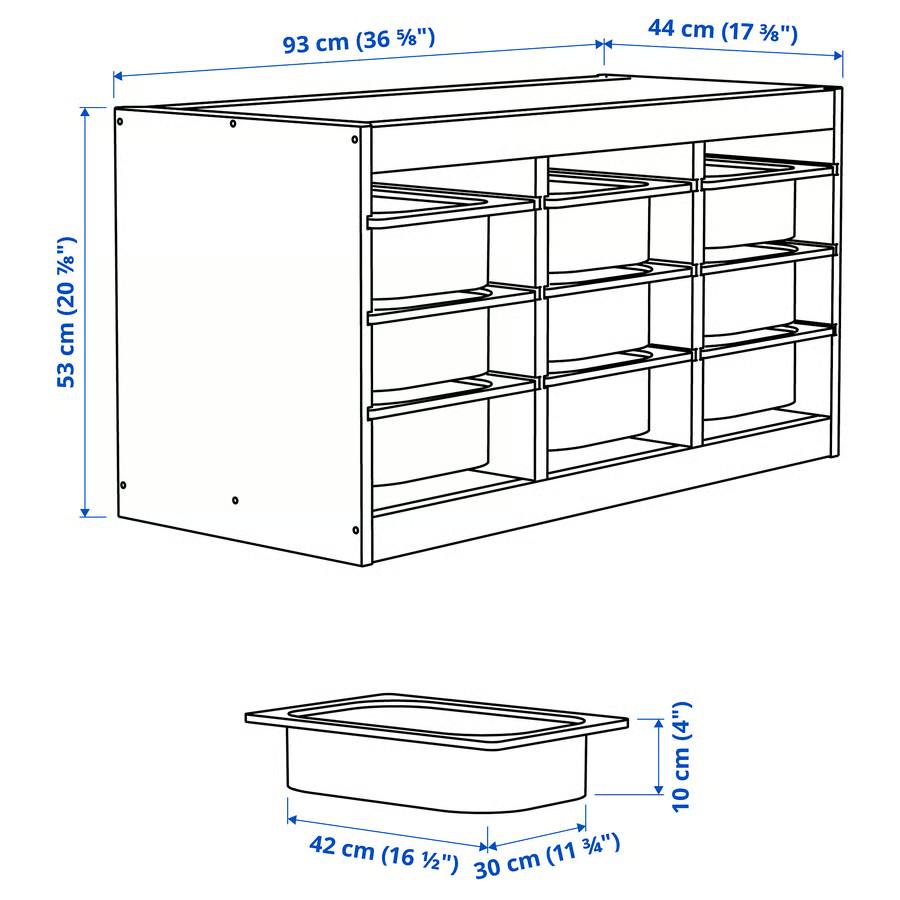 イケア（IKEA） TROFAST トロファスト 収納コンビネーション BOX付き