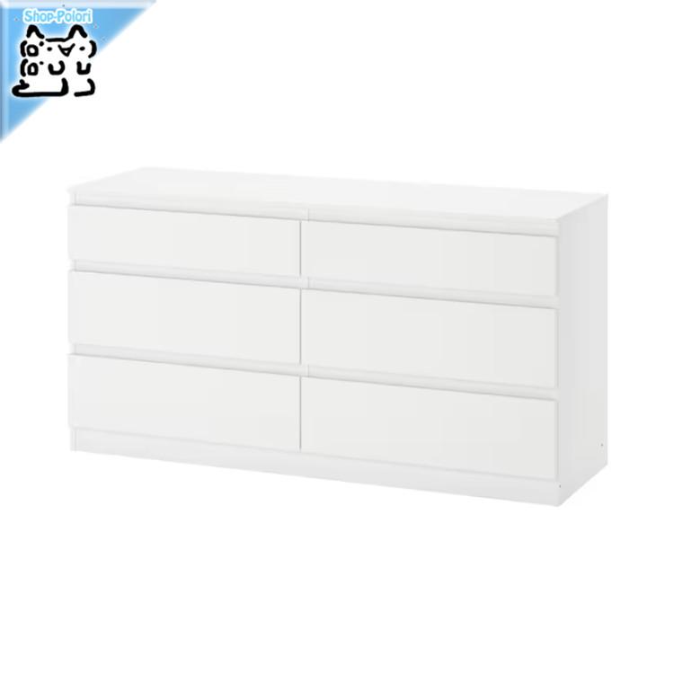 【急募！1週間以内！価格交渉あり】 IKEA ホワイトチェスト イケア（IKEA） MALM マルム チェスト 引き出し 6段 ホワイト 80x123