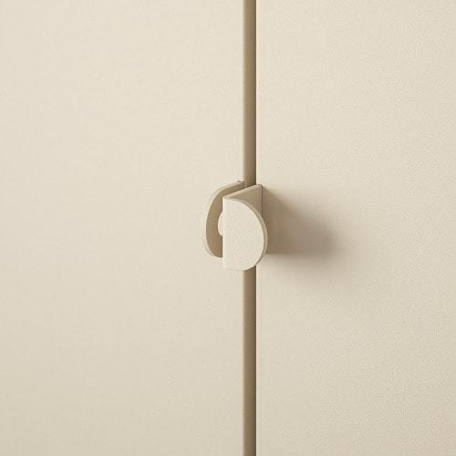 純正直販店 【IKEA Original】KOLBJORN 収納 棚 キャビネット 室内/屋外用 ベージュ 80x35x81 cm