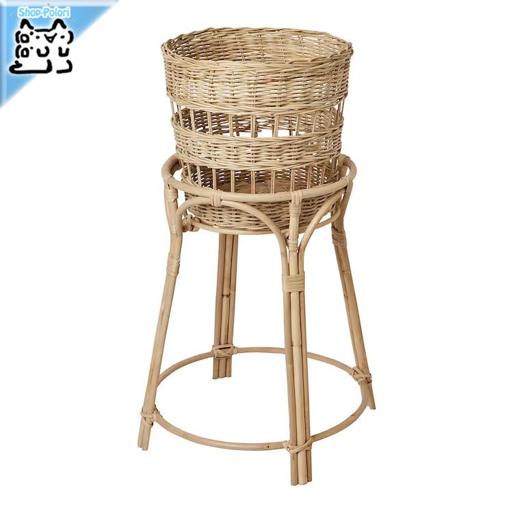 イケア トルクニング プラント 鉢 スタンド バスケット 台 ハンドメイド 籐 イケア（IKEA） IKEA - - TOLKNING -トルクニング- プラントスタンド