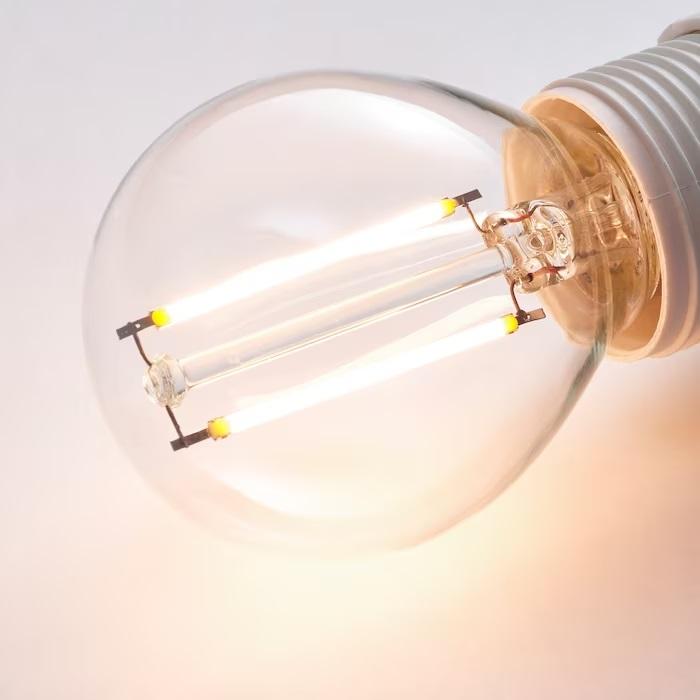 IKEA -イケア- LUNNOM -ルッノム- LEDサイン電球 E17 150ルーメン 球形 クリア 45 mm (505.393.90)｜polori｜02