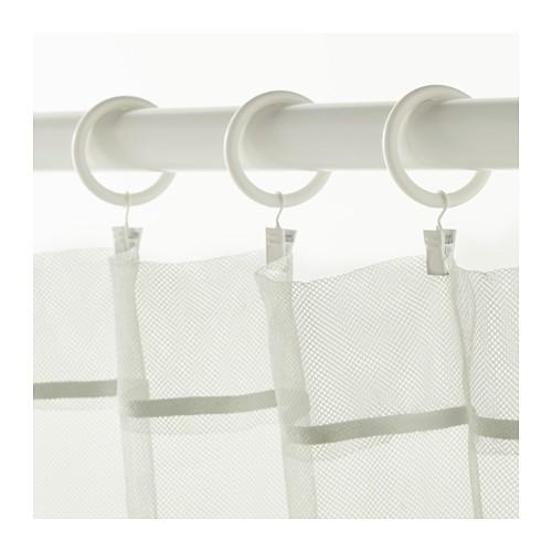 IKEA Original SYRLIG カーテンリング クリップ＆フック付き ホワイト 10 ピースセット 38 mm｜polori｜03