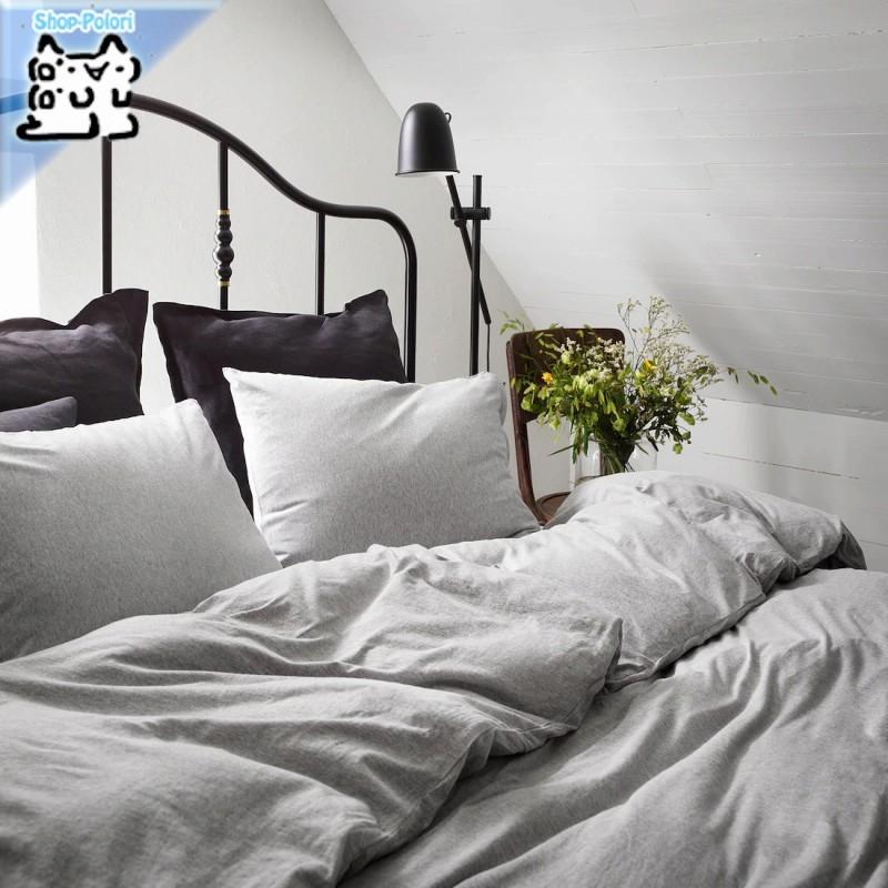 Ikea Original Spjutvial スプユートヴィアル 掛け布団カバー 枕カバー シングルサイズ用 ライトグレー メランジ 150x0 50x60 Cm Ikea Shop Polori 通販 Yahoo ショッピング