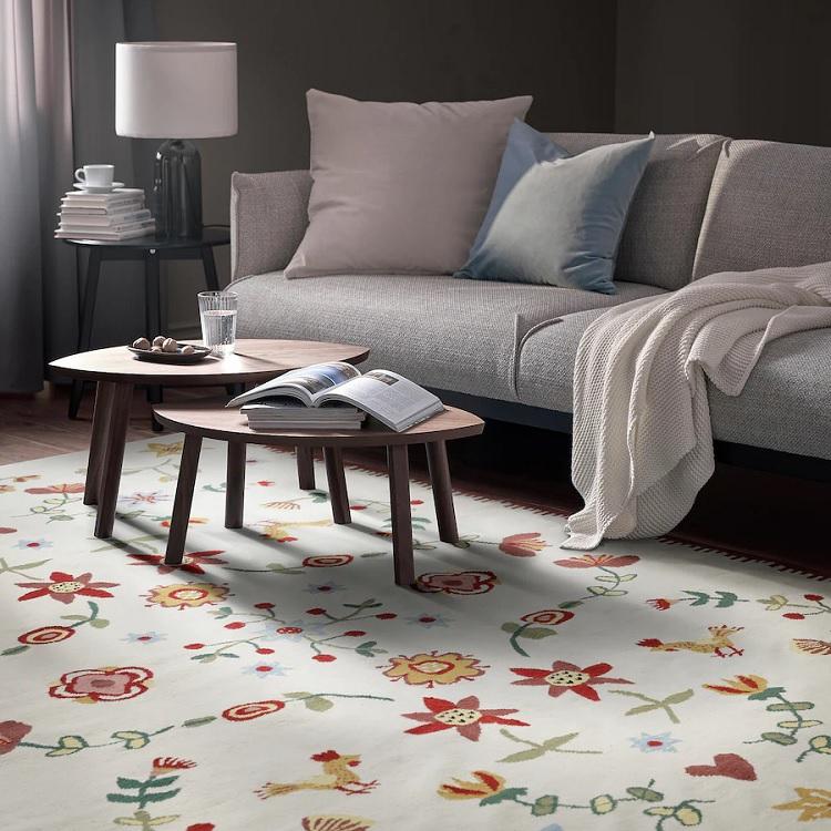 定価99,990円新品IKEA NICKGRS 200x300cmウール手織り イケア（IKEA） IKEA - - NICKGRAS -ニックグレース- ラグ 平織り