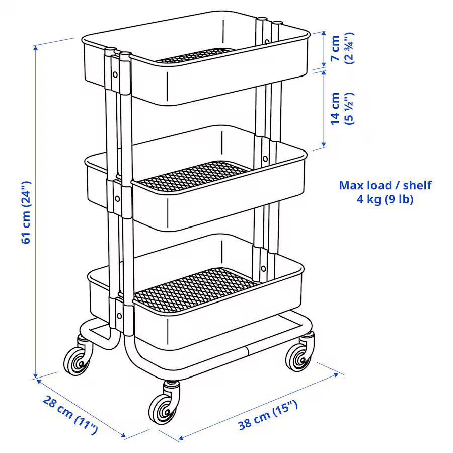 イケア（IKEA） IKEA - - RASKOG - ロースコグ - キッチンワゴン バス