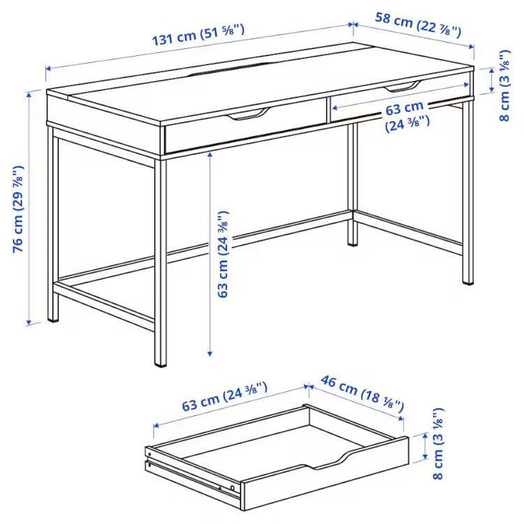 イケア（IKEA） IKEA - - ALEX -アレクス- デスク ダークグレー PC