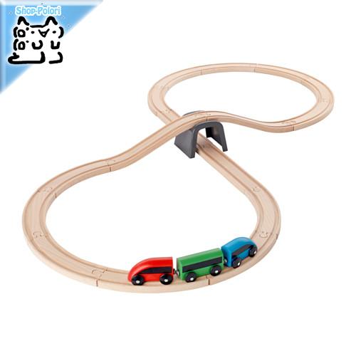IKEA LILLABO リラブー 列車 レール  その他セット LILLABO リラブー 列車 レール付き 45点セット - IKEA
